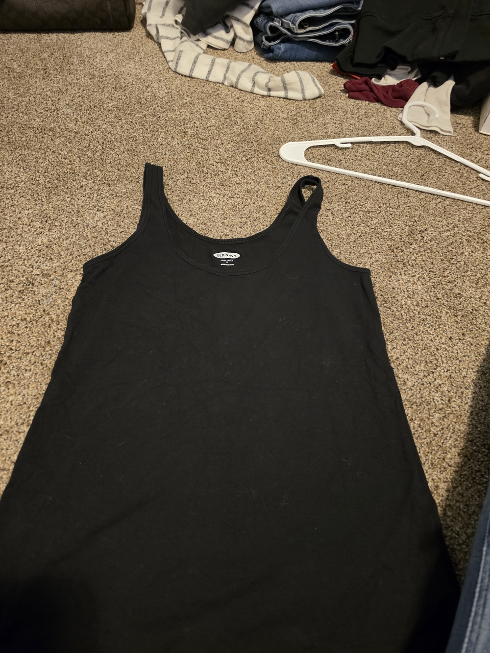 Old Navy Black Scoop Neck Tank Top